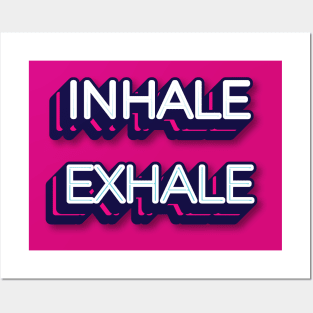 INHALE EXHALE || YOGA DESIGN Posters and Art